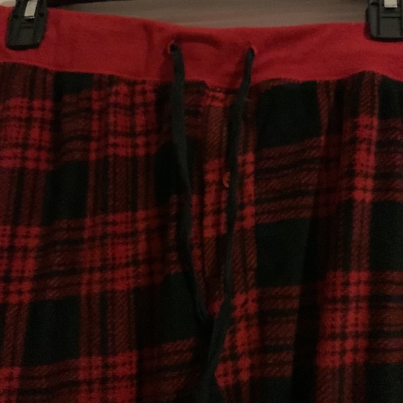 Holiday fam jams red plaid pj bottoms size medium fleece - Picture 6 of 6
